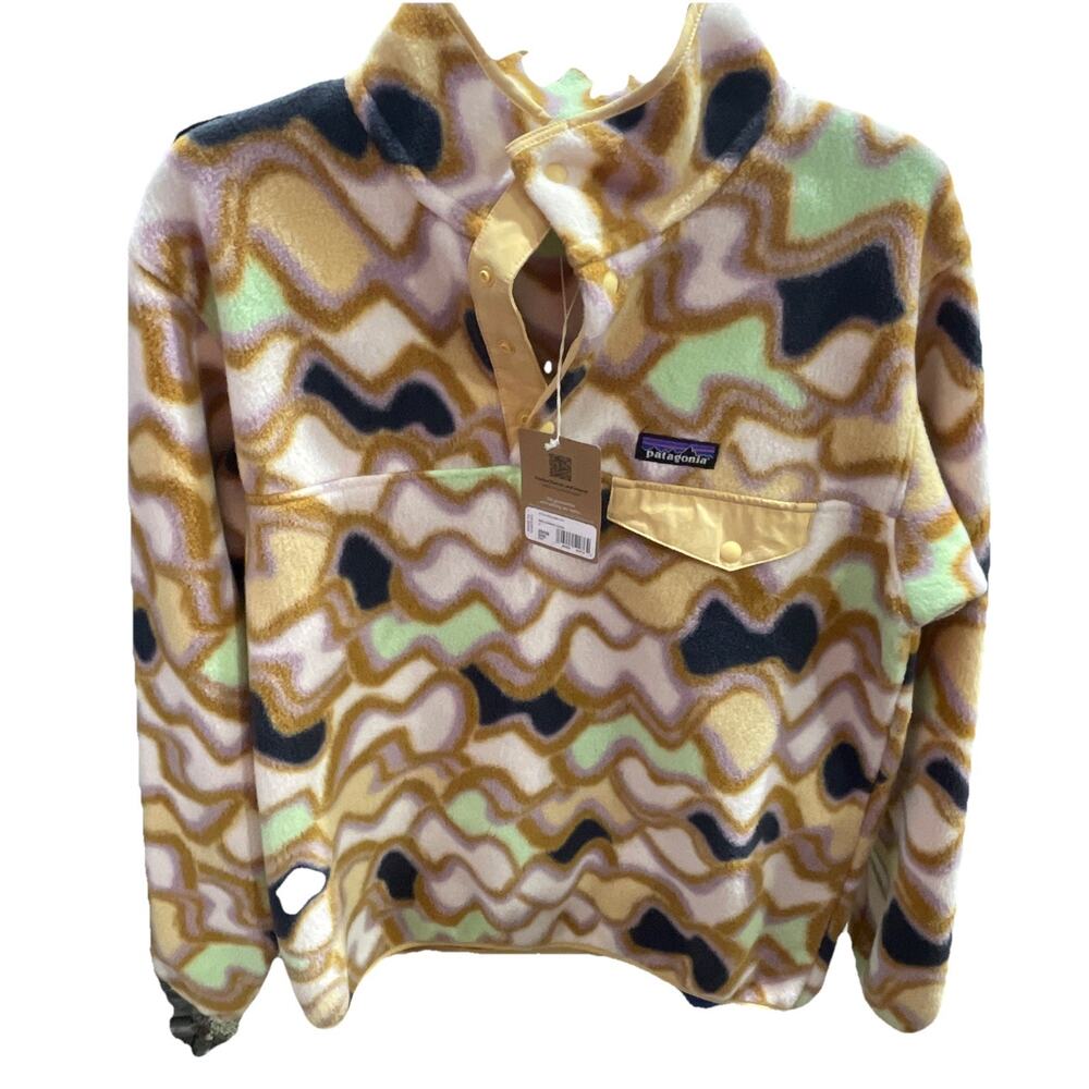 PATAGONIA Women's Medium Synchilla Snap-T Fleece Pullover - Currents Natural